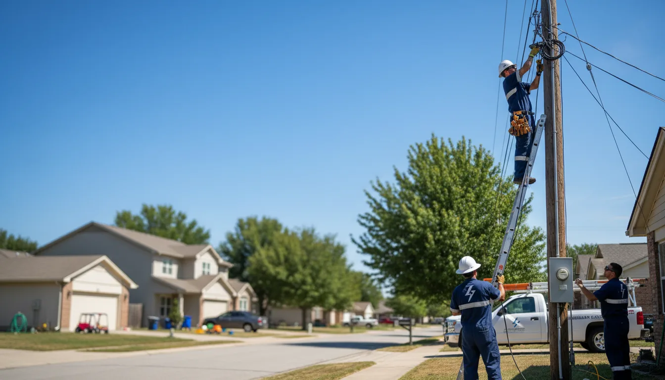 Residential electrician providing installation services in Spring Valley, WI